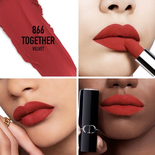 Dior Rouge dolgoobstojna &amp;scaron;minka polnilna odtenek 866 Together Velvet 3,5 g Slike