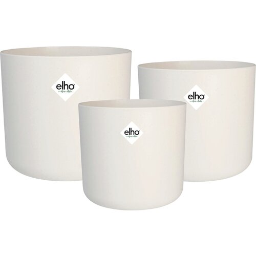 ELHO 3-delni set okroglih cvetličnih loncev b.for, bela, 14cm, 16cm, 18cm - 1 set. Cene