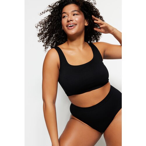 Trendyol Curve Black Square Collar Seamless Bra Cene