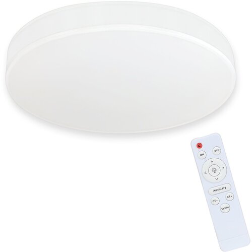 Nettlife LED stropna svetilka 38CM zatemnljiva z daljinskim upravljalnikom bela okrogla moderna tkaninska stropna svetilka, (22110644) Cene