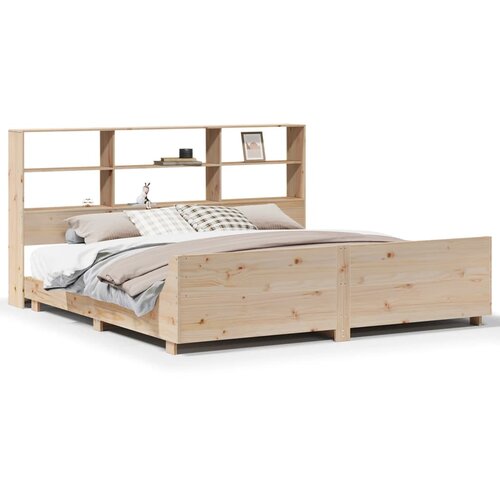 Maison Chic Posteljni okvir - Dvoposteljna postelja - Zakonska postelja brez vzmetnice 180x200 cm trdna borovina-J3389, (21770449) Cene