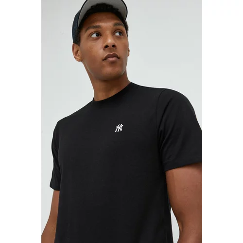47 Brand Bombažna kratka majica Mlb New York Yankees črna barva
