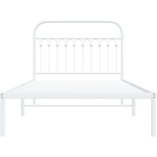  okvir za krevet s uzglavljem bijeli 107x203 cm Slike