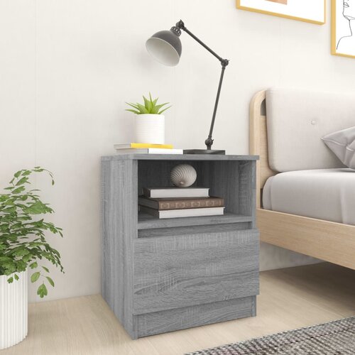 VidaXL Nočna omarica siva sonoma 40x40x50 cm konstruiran les Slike