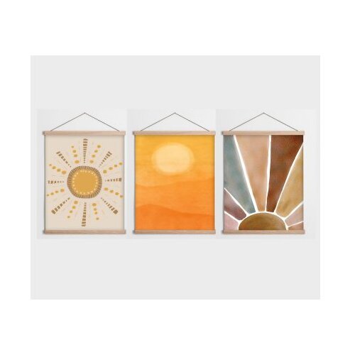 WALLXPERT dekorativna slika iz 3 dela sun (708BRS1107) Cene
