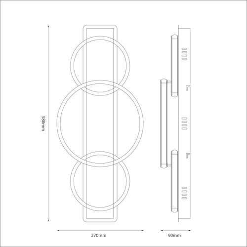  LED plafonsko svetlo ROWENA LED/18W/230V crna/braon Slike