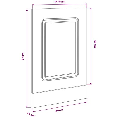  Ploča za perilicu posuđa Kalmar Crni hrast 45 x 1,5 x 57 cm Slike