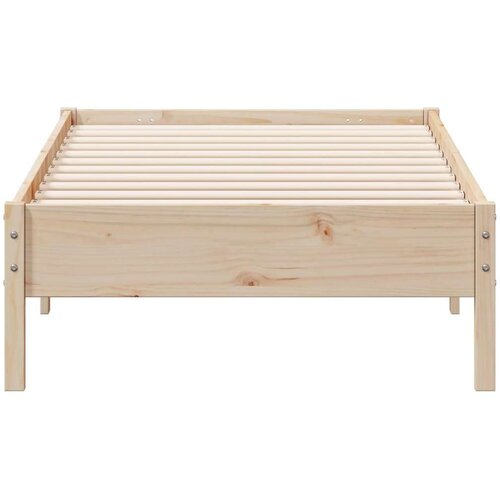 VidaXL Okvir za krevet crni 75x190 cm od masivne borovine Slike