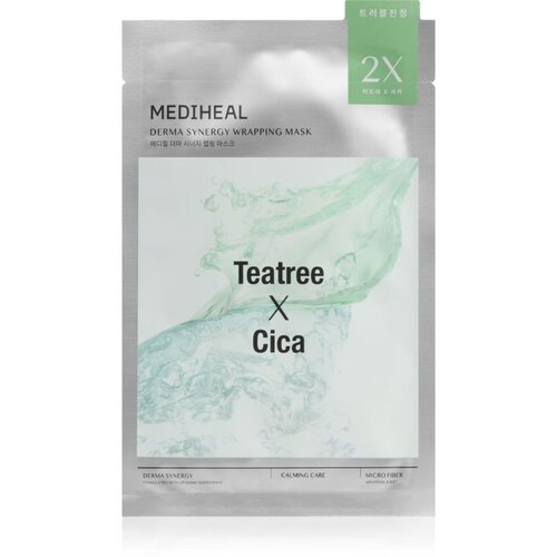 Mediheal Derma Synergy Calming Care Wrapping Mask vlažilna tekstilna maska s pomirjajočim učinkom 1 kos Slike