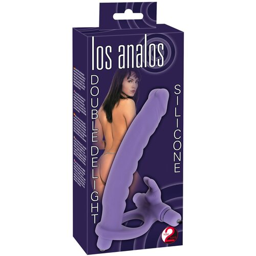You2Toys Los Analos Double Delight Silicone Strap-On Purple Cene