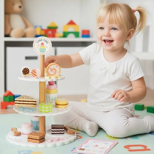 CUTE&COOL- Cute&Cool drvena igračka stalak za kolače Cene