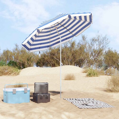  Suncobran za plažu Plava i bijela 206 x 206 x 212 cm Slike