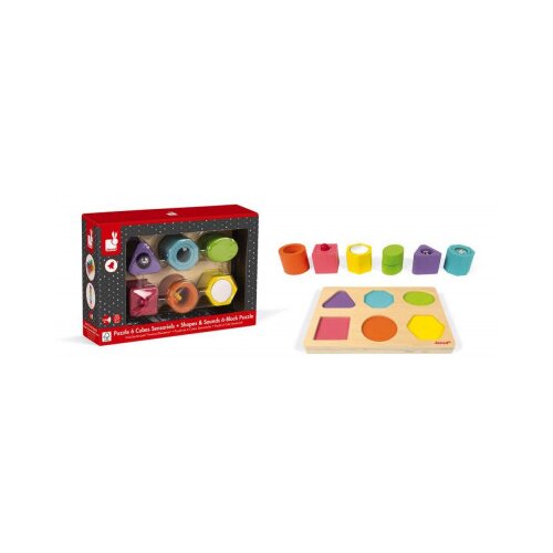Janod Wood Shapes and Sound aktivna umetaljka 12 m+ 6 kom Cijene
