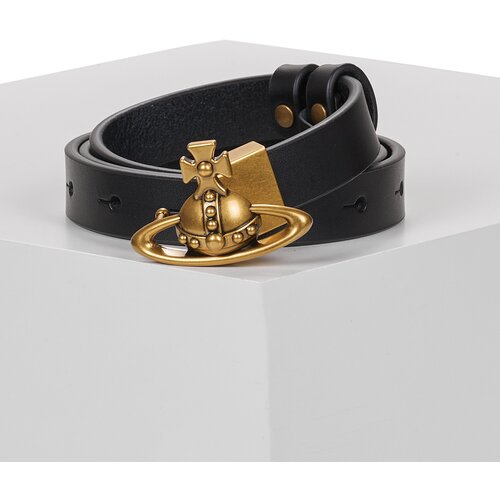 Vivienne Westwood SMALL ORB BUCKLE BELT Crna Cene