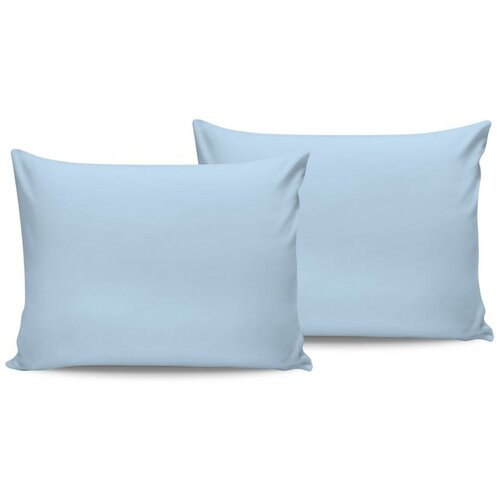  De Blue Blue Satin Pillowcase Set (2 Pieces) Cene
