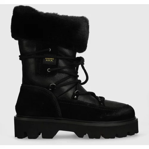 Blauer Kožne cipele za snijeg Eva za žene, boja: crna, F3EVA06.LEA