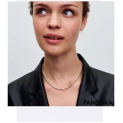 Pandora 393176C01-45 Pave srebrna ogrlica Slike