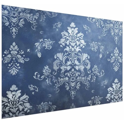  Plakat - Retro Ornament in Worn Blues 60x40 Bez okvira Cijene