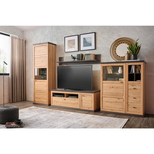 Hom`in DNEVNI REGAL, temno siva, hrast artisan Cene