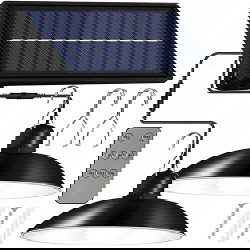  2x solarna viseča 80W LED svetilka hladno bela 3600mAh IP44 Cene