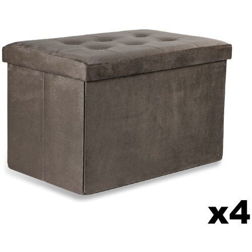  Sklopivi tabure XL s gumbima - 60x38x38cm bar&amp;scaron;unasto smeđa x 4 Slike