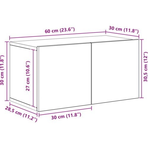 VidaXL Set TV komoda Ostalo s pohranom s vratima 5 pcs Crni hrast 80 x 30 x 30 cm Slike