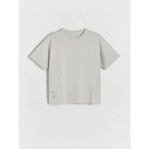 Reserved - Predimenzionirana pamučna majica kratkih rukava - light grey