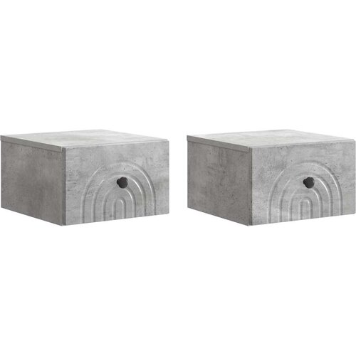  Stenski nočni omarici 2 pcs Betonsko siva 33 x 34,5 x 20 cm, (5000209626) Cene