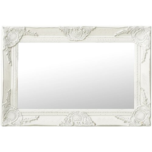 VidaXL Zidno ogledalo u baroknom stilu 60 x 40 cm bijelo Slike