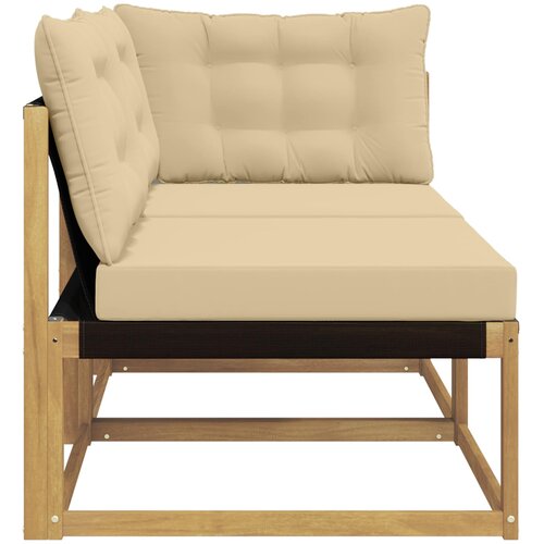  Set vanjskih sofa Čvrsto drvo akacije Bijela Slike