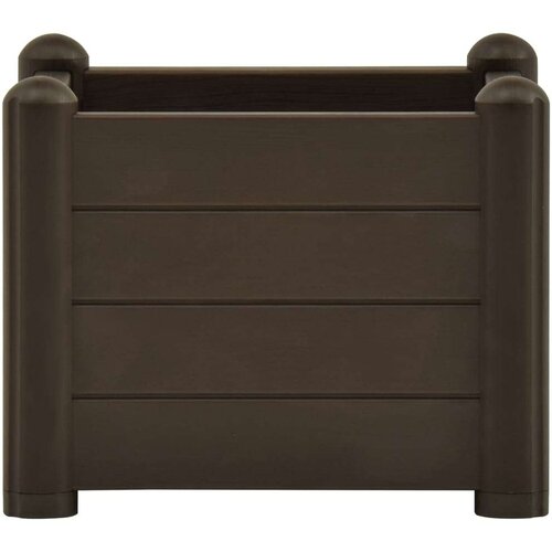  Povi&amp;scaron;ena vrtna gredica PP boja kave 43 x 43 x 35 cm Slike