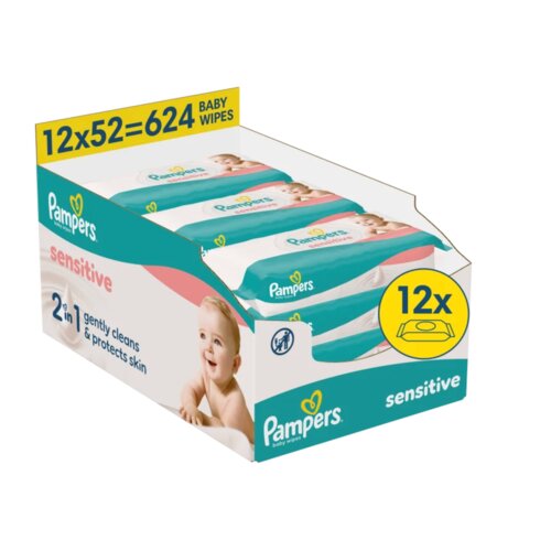 Pampers Sensitive vlažne maramice, 12x52 kom Cijene