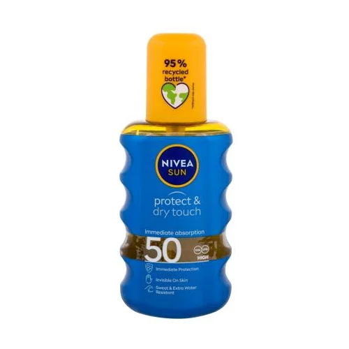 Nivea Sun Protect & Dry Touch Invisible Spray SPF50 bezbojni sprej za sunčanje 200 ml