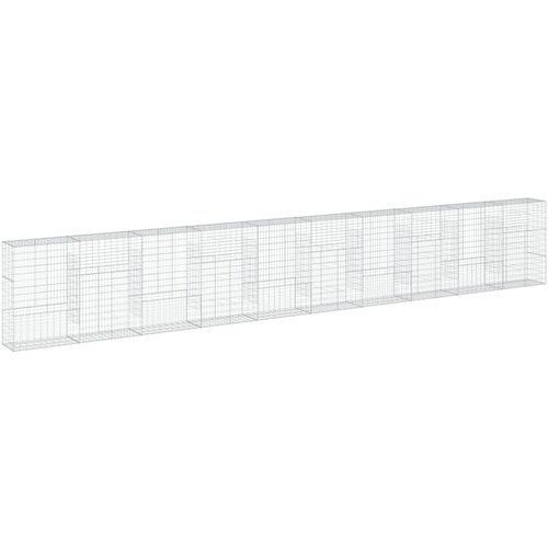 vidaXL Gabionska košara s pokrovom 1000x50x150 cm pocinkano železo, (21413658) Cene
