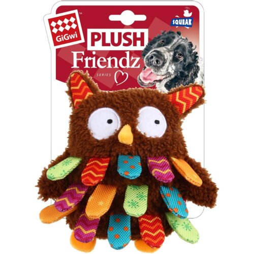 GiGwi plišana igračka za pse squeaker owl Slike