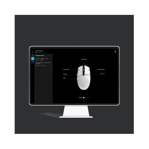 Logitech miška G203 LIGHTSYNC, RGB, bela Cene