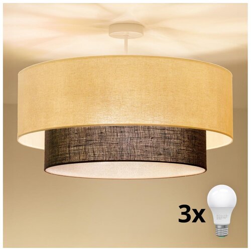  Brilagi - LED plafonski luster BOHO STIL 3xE27/15W/230V prečnik 60 cm krem/braon Cene