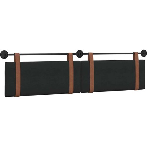  Držeće uzglavlje Zidne Crna 210 x 55 x 5 cm Antikni PU - Crna 200 cm bez LED Slike
