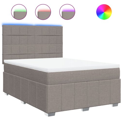 Maison Chic Box spring postelja - Vzmetna postelja z vzmetnico taupe 140x200 cm blago SL10934, (21882189) Cene