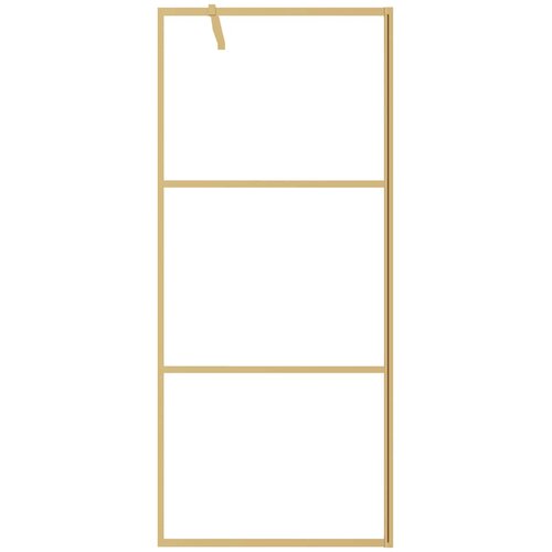  Stijenka za walk-in tu&amp;scaron; s prozirnim staklom ESG zlatna 80x195cm Slike