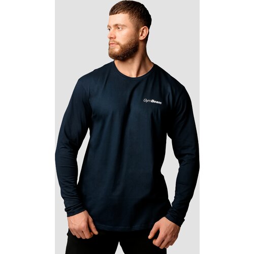 GymBeam Mu&amp;scaron;ka majica dugih rukava Basic Navy Slike
