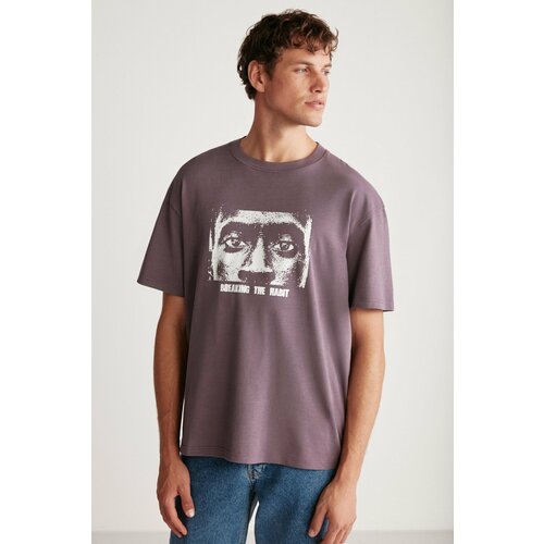 GRIMELANGE T-Shirt - Purple - Oversize Cene