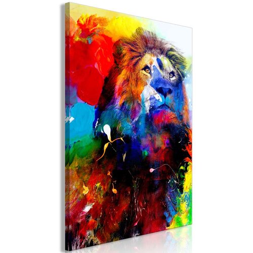  Slika - Lion and Watercolours (1 Part) Vertical 60x90 Slike