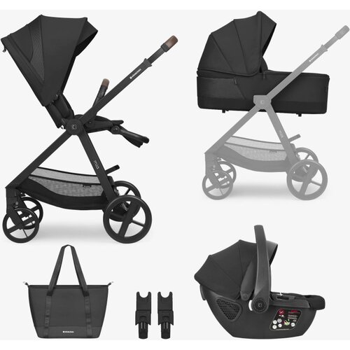 Kikka Boo Kolica Mia 3in1 set sa I-SIZE autosedi&amp;scaron;tem i tvrdom korpom Black Slike
