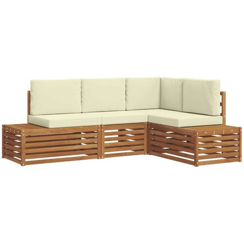  Setovi sofa s jastukom 4 Komad Prirodna i krem Slike