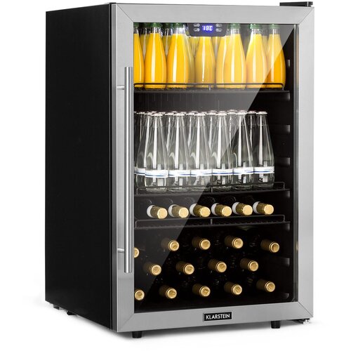 Klarstein Beersafe 5XL, hladnjak, 148 litara, 3 police, panoramska staklena vrata, nehrđajući čelik Cijene
