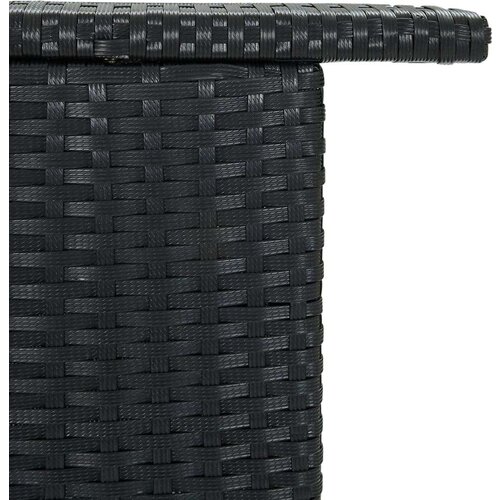 Poli vrtni barski stol crni 120 x 55 x 110 cm od poliratana Slike
