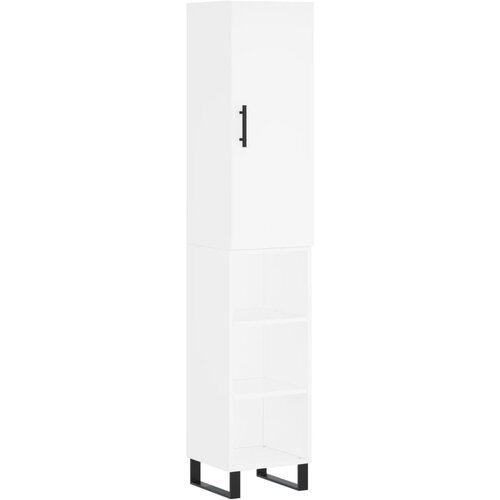  Visoka komoda bijeli 34,5x34x180 cm od konstruiranog drva Slike