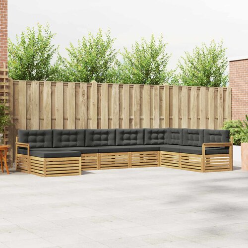  Set vanjskih sofa s jastukom 8 pcs Bijela i antracit Cene