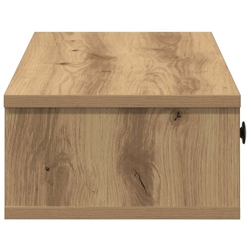 vidaXL Stenska polica s predali artisan hrast 60x28x15 cm inž. les Cene